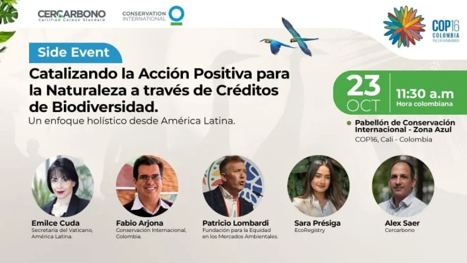 Announcement of the panel “Catalyzing Positive Action for Nature through Biodiversity Credits”, COP16.
