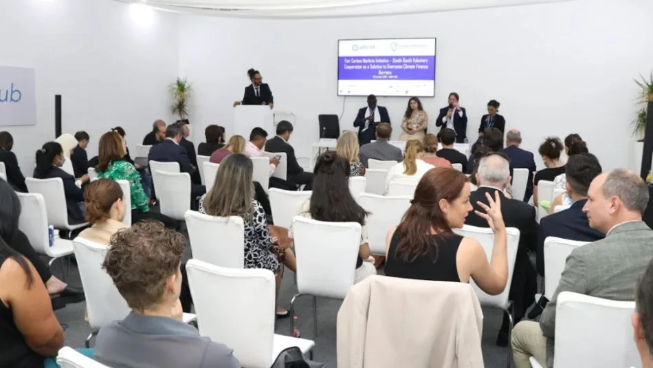 Audience at the Fair Carbon Markets Initiative session, IETA Business Hub, COP27.