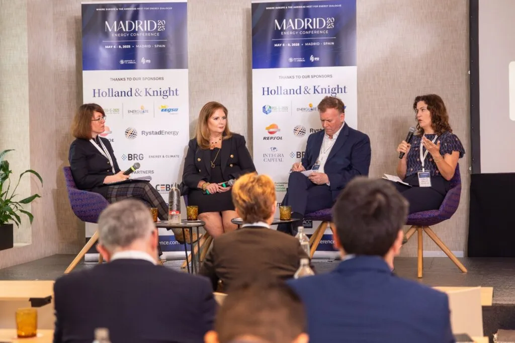 Speakers of the panel at the Meliá Serrano Hotel, Madrid.